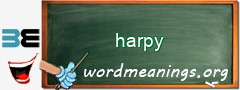 WordMeaning blackboard for harpy